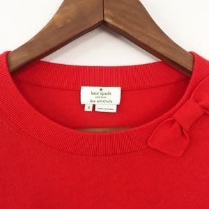 NWOT Kate Spade Red Cashmere Blend Sweater w/ Bow